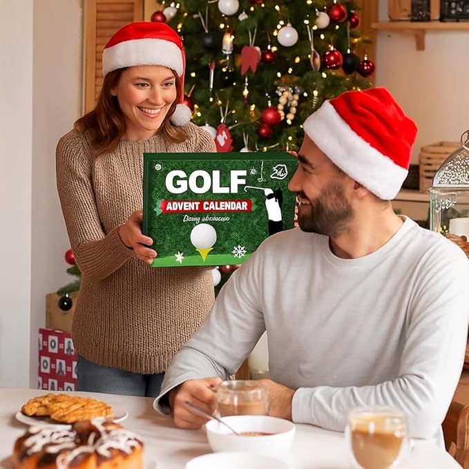 2025 Christmas Golf Advent Calendar Gift Box 24 Days Countdown to Christmas Golf Themed Set for Men Women Stocking Stuffers