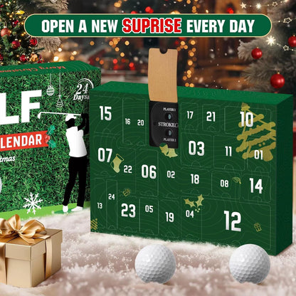 2025 Christmas Golf Advent Calendar Gift Box 24 Days Countdown to Christmas Golf Themed Set for Men Women Stocking Stuffers